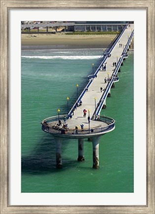 Framed New Brighton Pier, Christchurch, South Island, New Zealand Print