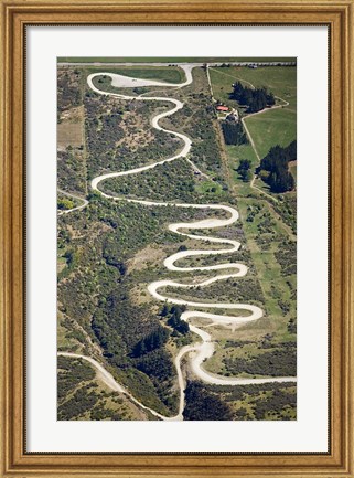 Framed Zigzag Road to the Remarkables Ski Field, Queenstown, South Island, New Zealand Print