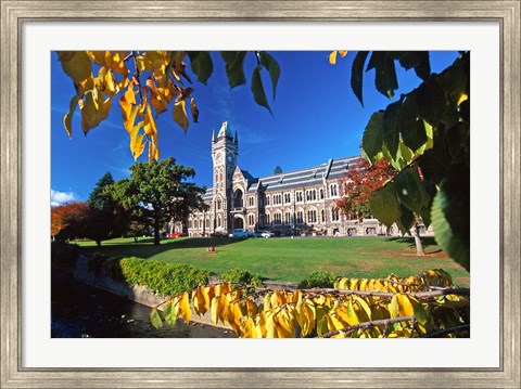 Framed Clocktower, University of Otago, Dunedin, New Zealand Print