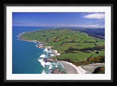 Framed Akatore Creek, South of Taieri Mouth, South Otago, New Zealand Print
