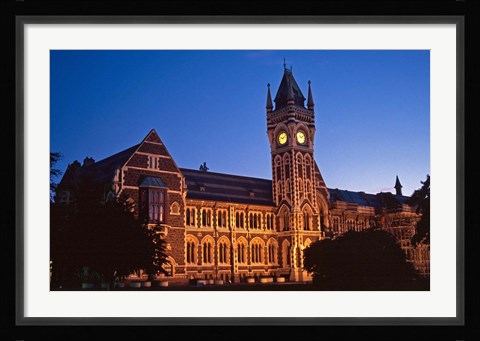 Framed Building at University of Otago, Dunedin, New Zealand Print