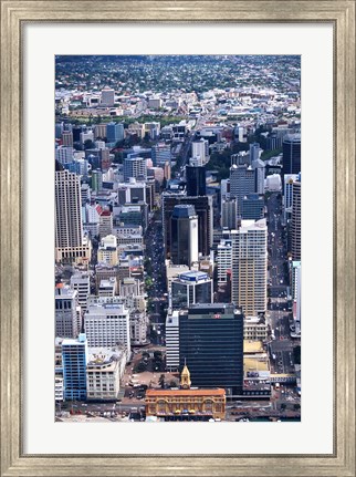 Framed Queen Street and Auckland Central Business District, New Zealand Print