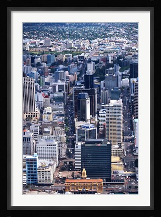 Framed Queen Street and Auckland Central Business District, New Zealand Print