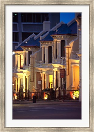 Framed Terrace Houses, Stuart Street, Dunedin, New Zealand Print