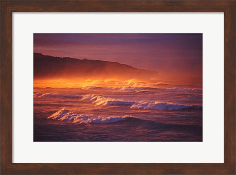 Framed St Clair Beach, Dunedin, New Zealand Print