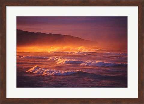 Framed St Clair Beach, Dunedin, New Zealand Print