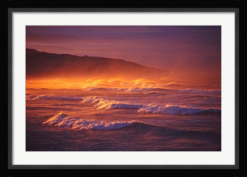 Framed St Clair Beach, Dunedin, New Zealand Print