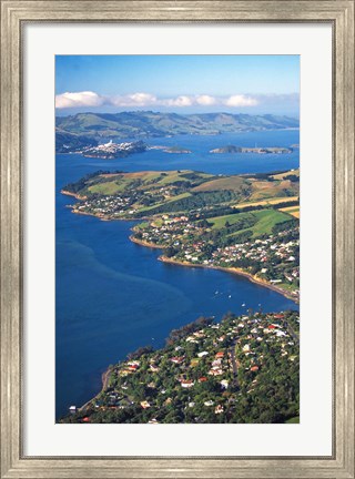 Framed Macandrew Bay, Otago Harbor, Dunedin, New Zealand Print