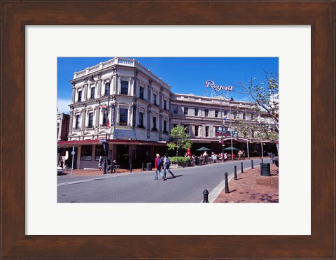 Framed Cafe and Regent Theatre, Octagon, Dunedin, New Zealand Print