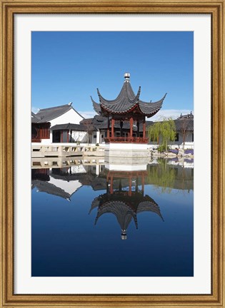 Framed Chinese Garden, Dunedin, Otago, South Island, New Zealand Print