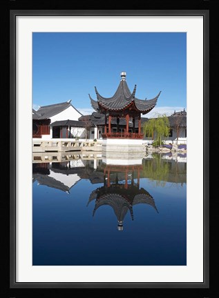 Framed Chinese Garden, Dunedin, Otago, South Island, New Zealand Print