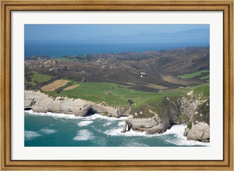 Framed Cliffs, Cape Farewell, South Island, New Zealand Print