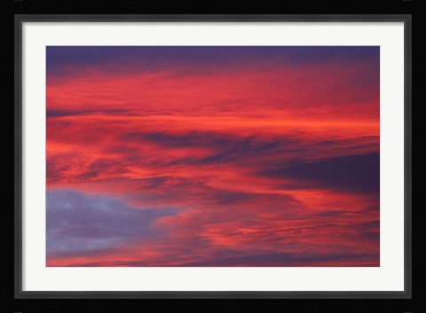 Framed Clouds, Sunset, Dunedin, Otago, South Island, New Zealand Print