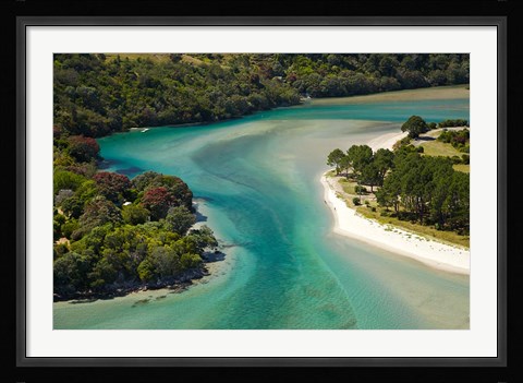 Framed Cooks Beach, North Island, New Zealand Print