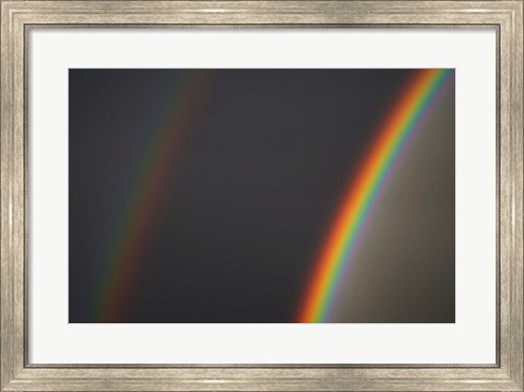 Framed Double Rainbow, Dunedin, Otago, South Island, New Zealand Print