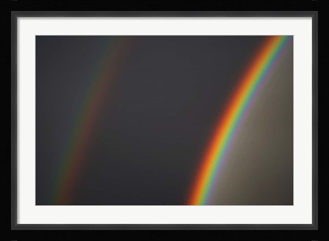 Framed Double Rainbow, Dunedin, Otago, South Island, New Zealand Print