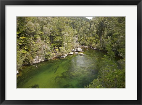Framed Falls River, Abel Tasman, South Island, New Zealand Print