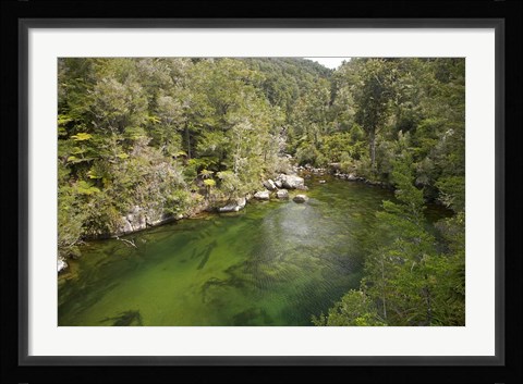 Framed Falls River, Abel Tasman, South Island, New Zealand Print
