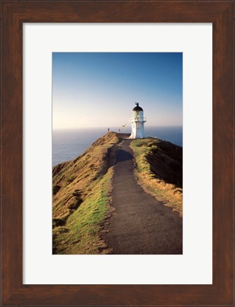 Framed Lighthouse of Cape Reigna, Northland, New Zealand Print