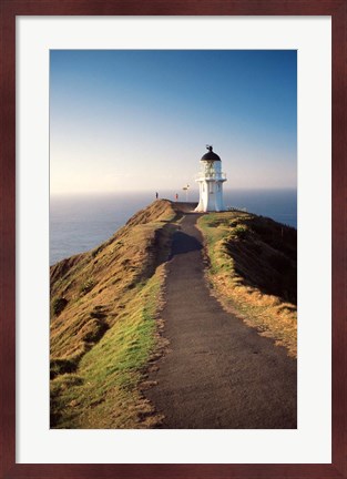 Framed Lighthouse of Cape Reigna, Northland, New Zealand Print