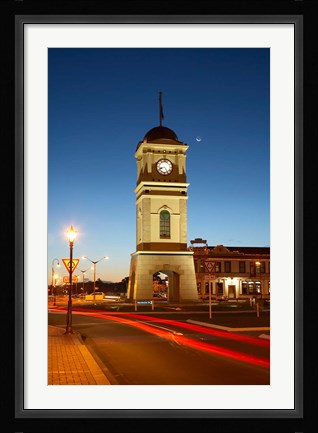 Framed New Zealand, North Island, Manawatu, Historic Clock Tower Print