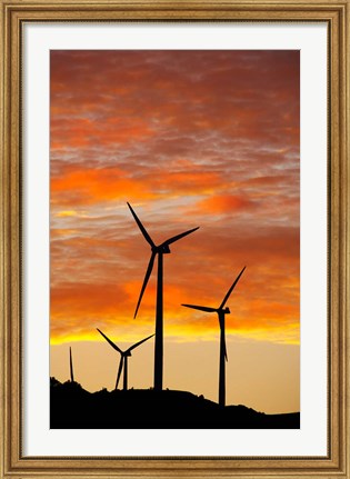 Framed New Zealand, North Island, Te Apiti Wind Farm, Energy Print