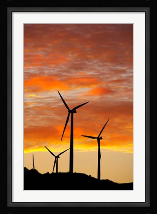 Framed New Zealand, North Island, Te Apiti Wind Farm, Energy Print