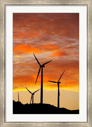Framed New Zealand, North Island, Te Apiti Wind Farm, Energy Print