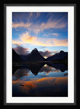 Framed New Zealand, South Island, Fiordland, Milford Sound Print
