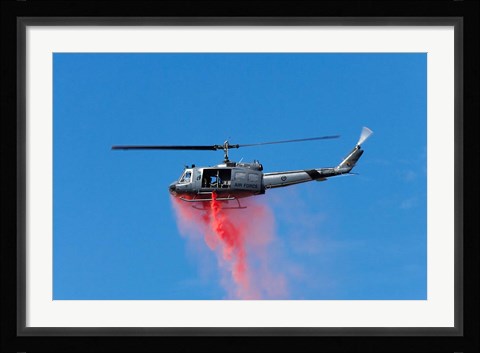 Framed New Zealand, Warbirds Over Wanaka, Vintage Helicopter Print