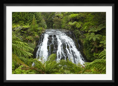 Framed Owharoa Falls, Karangahake Gorge, Waikato, North Island, New Zealand Print