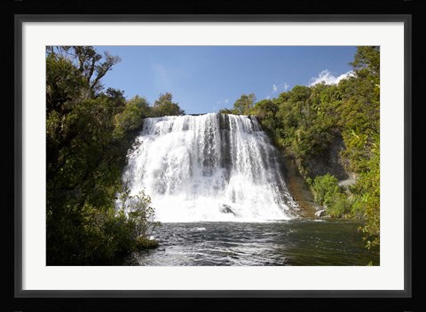 Framed Papakorito Falls, Te Urewera, North Island, New Zealand Print