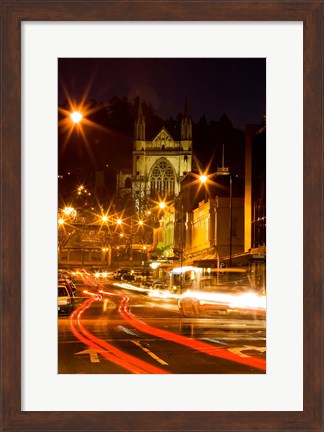 Framed St Paul&#39;s Cathedral, Octagon, Dunedin, South Island, New Zealand Print