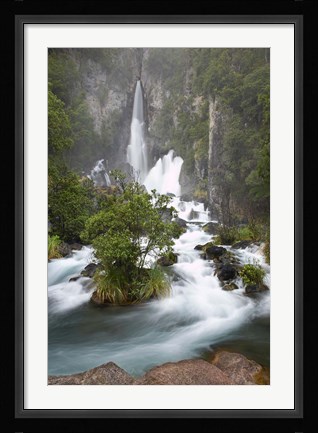 Framed Tarawera Falls, Tarawera River, North Island, New Zealand Print