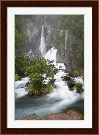 Framed Tarawera Falls, Tarawera River, North Island, New Zealand Print