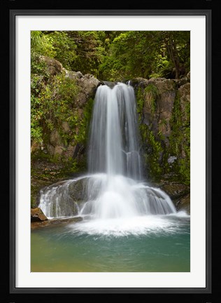 Framed Waiau Waterfall near 309 Road, Coromandel Peninsula, North Island, New Zealand Print