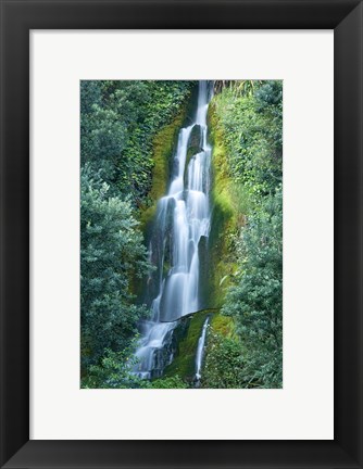 Framed Waterfall, Centennial Gardens, Napier, Hawkes Bay, North Island, New Zealand Print