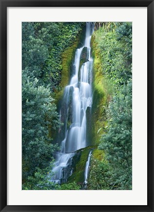 Framed Waterfall, Centennial Gardens, Napier, Hawkes Bay, North Island, New Zealand Print