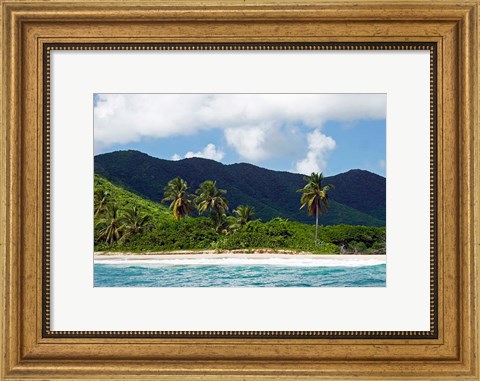 Framed Tobacco Beach, Antigua, West Indies, Caribbean Print