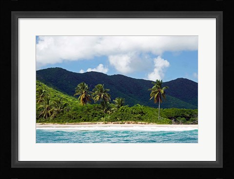 Framed Tobacco Beach, Antigua, West Indies, Caribbean Print