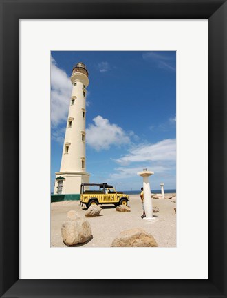 Framed California Lighthouse, Oranjestad, Aruba Print