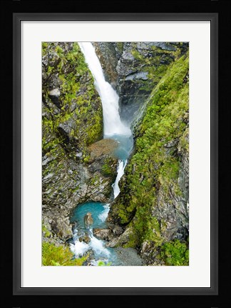 Framed New Zealand, Arthurs Pass NP, Waimakariri falls Print