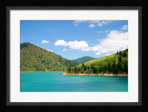 Framed New Zealand, Cook Straight, Picton harbor Print