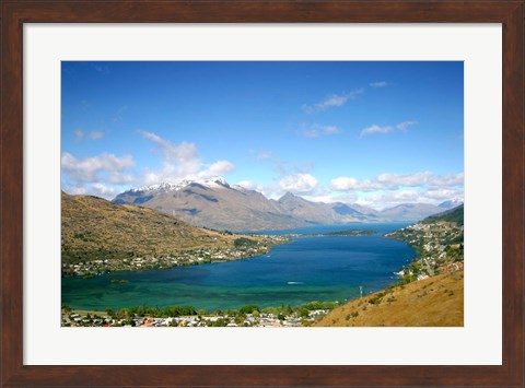 Framed New Zealand, Queenstown, Lake Wakatipu Print