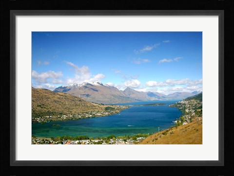 Framed New Zealand, Queenstown, Lake Wakatipu Print