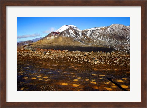 Framed Tongariro NP, New Zealand, Volcanic plateau Print