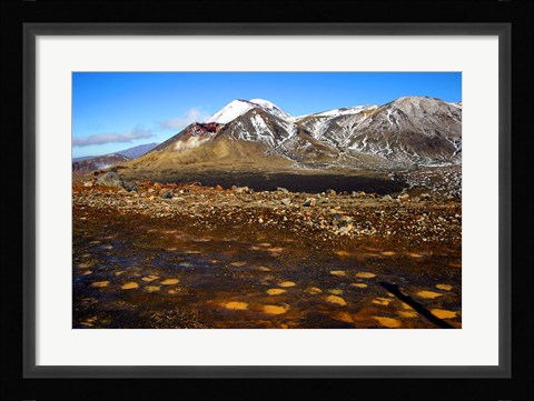 Framed Tongariro NP, New Zealand, Volcanic plateau Print