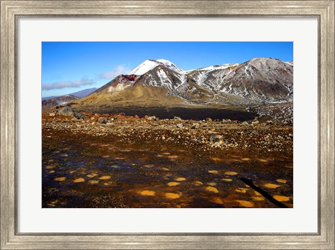 Framed Tongariro NP, New Zealand, Volcanic plateau Print