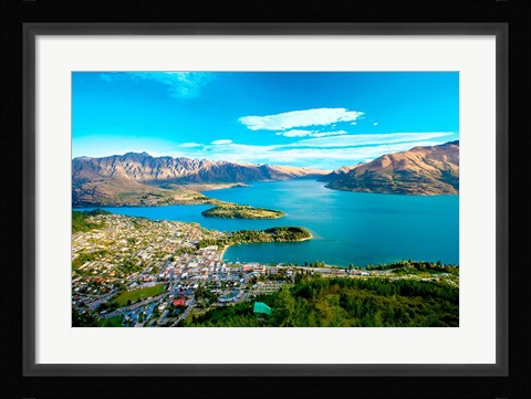 Framed View Towards Queenstown, South Island, New Zealand Print
