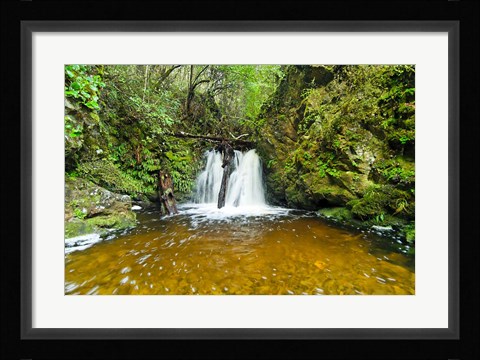 Framed New Zealand, South Island, Hurunui, Waterfall Print